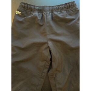 Lacoste Kids Track Pants Size 6 Boys Black Lined‎ Zip Hem Athletic Sweatpants